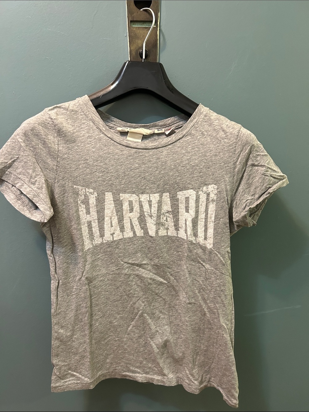 Gray Harvard Graphic Short Sleeve T-shirt BRAND NEW NO TAG size XS